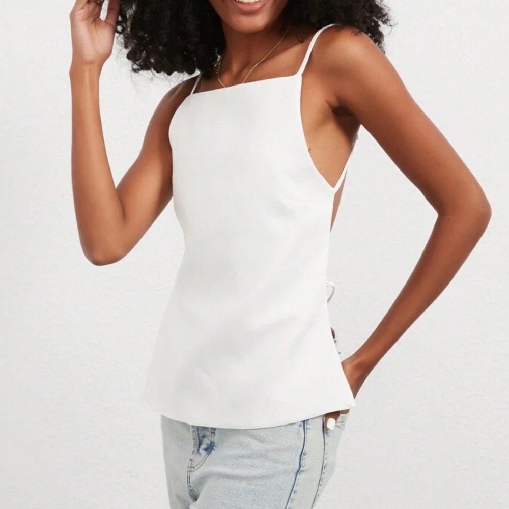 White open back top